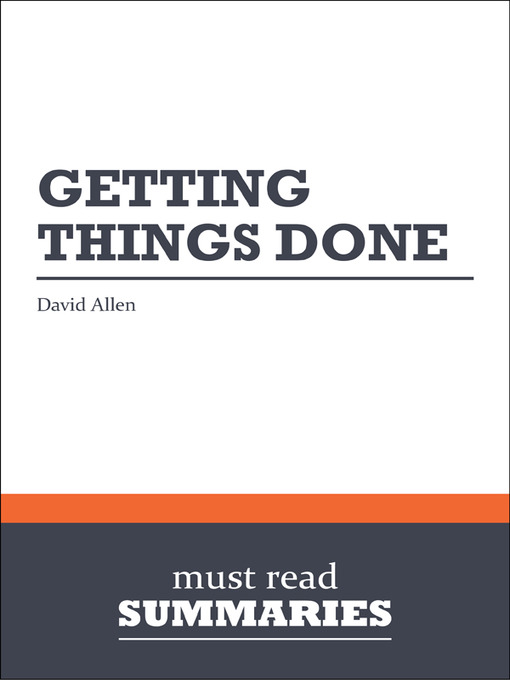 Cover of Getting Things Done - David Allen